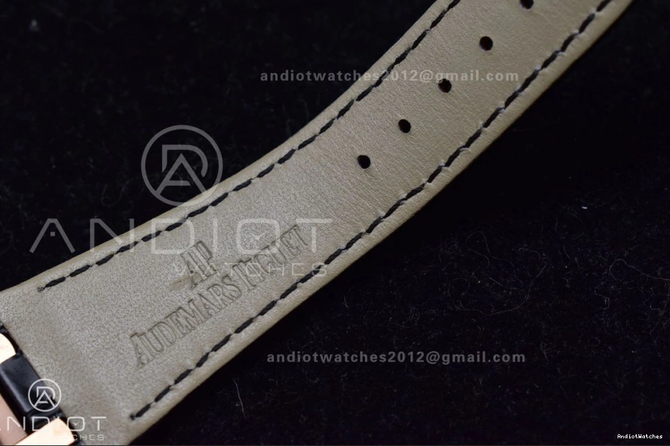 Super Black Leather 1042 41mm Strap APSF Edition SA3120 RG Royal Textured Black on Clone Best Oak Dial V 1:1 15400 WaterResistant 0902